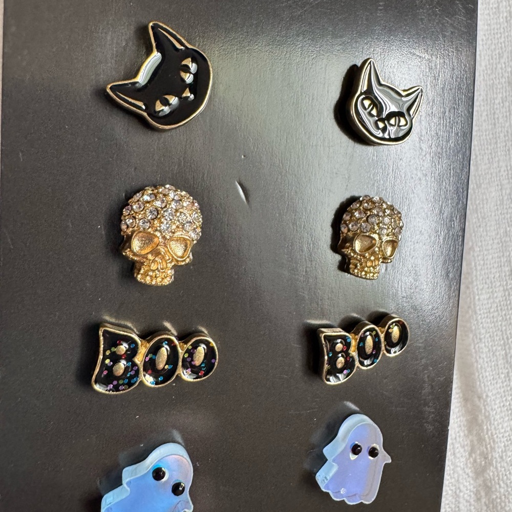 Celebrate It Halloween Earrings Set - Black, Gold, Iridescent